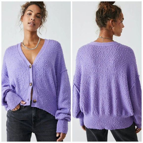 Free People Sweaters - 🤑 Free People Found My Friend Button Front Cardigan in Moonberry